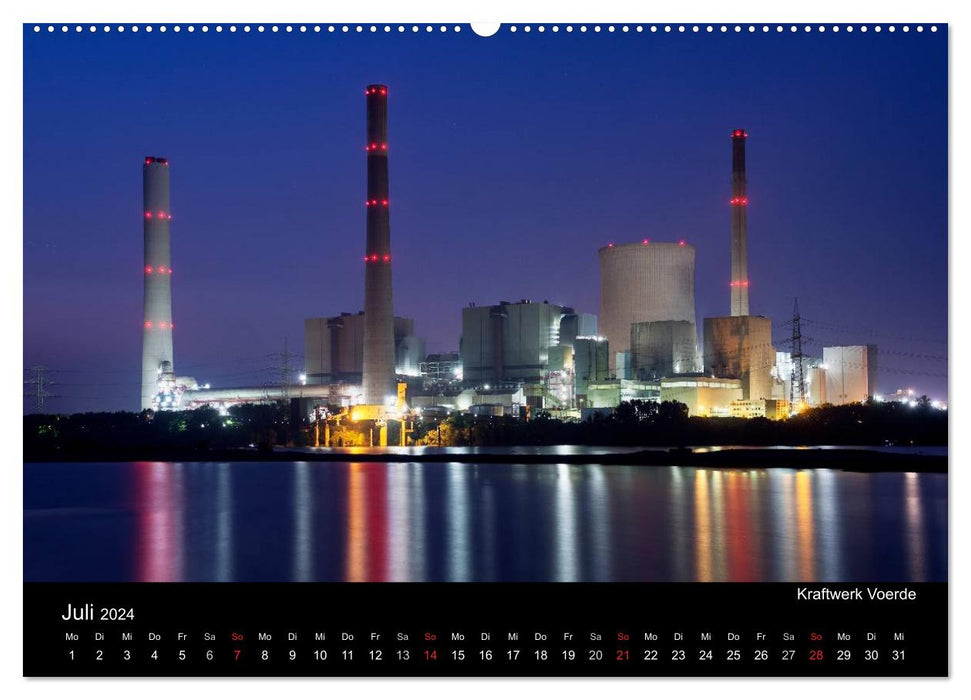 Ruhrlights II - Night lights of the Ruhr area (CALVENDO Premium Wall Calendar 2024) 