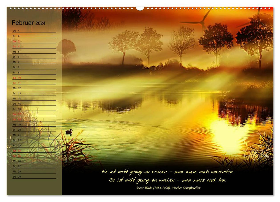 Moments of sunshine and wisdom of life / birthday calendar (CALVENDO wall calendar 2024) 