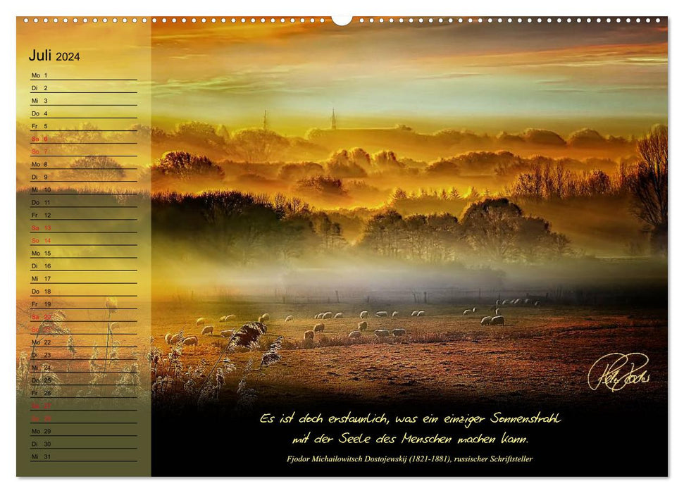 Moments of sunshine and wisdom of life / birthday calendar (CALVENDO wall calendar 2024) 