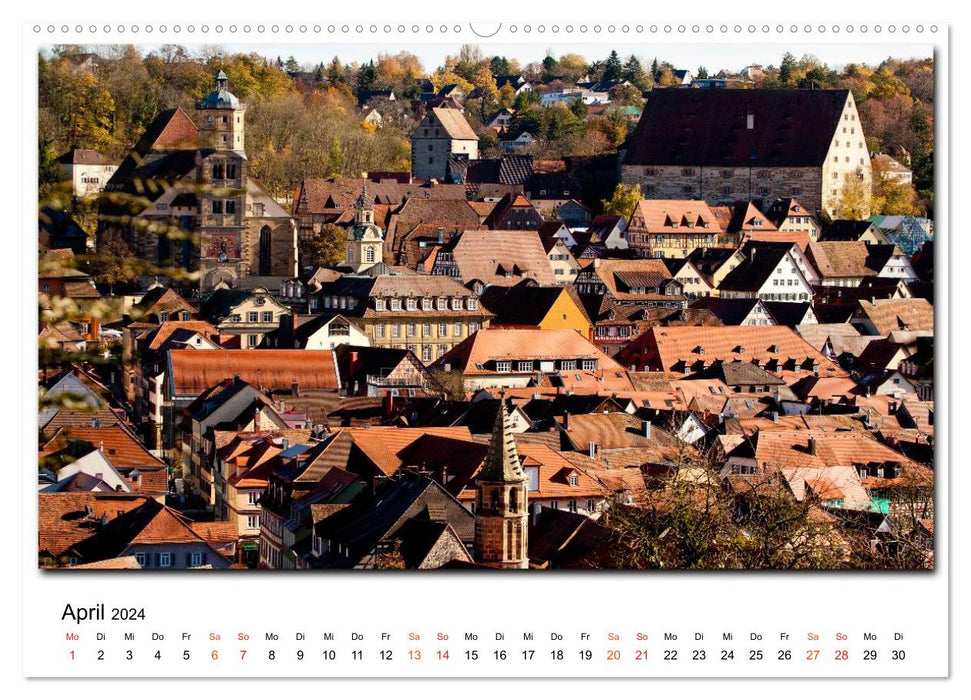 De loin : Schwäbisch Hall 2024 (Calendrier mural CALVENDO Premium 2024) 