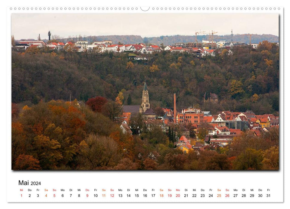 De loin : Schwäbisch Hall 2024 (Calendrier mural CALVENDO Premium 2024) 