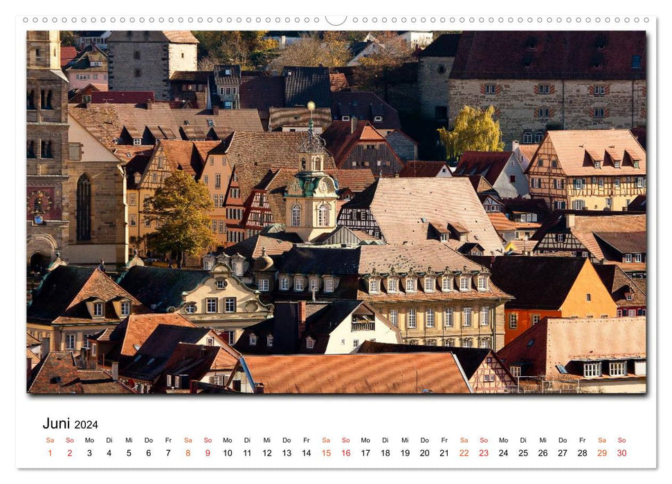 De loin : Schwäbisch Hall 2024 (Calendrier mural CALVENDO Premium 2024) 