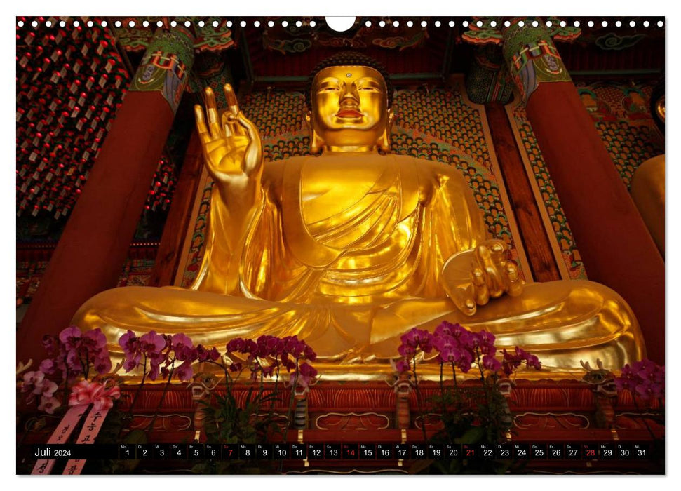 Buddha - Statuen aus Südostasien (CALVENDO Wandkalender 2024)