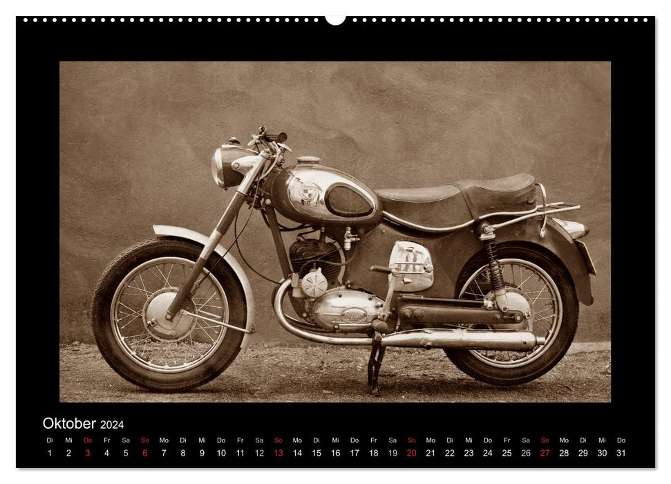 Motorrad Oldtimer aus Österreich (CALVENDO Premium Wandkalender 2024)