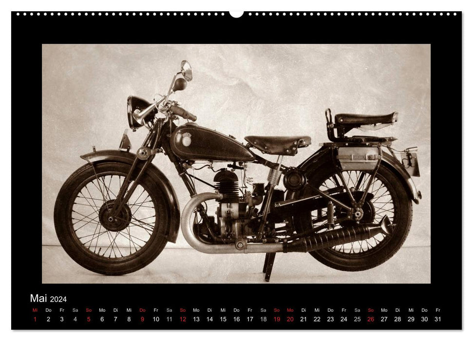 Vintage motorcycle from Austria (CALVENDO Premium Wall Calendar 2024) 