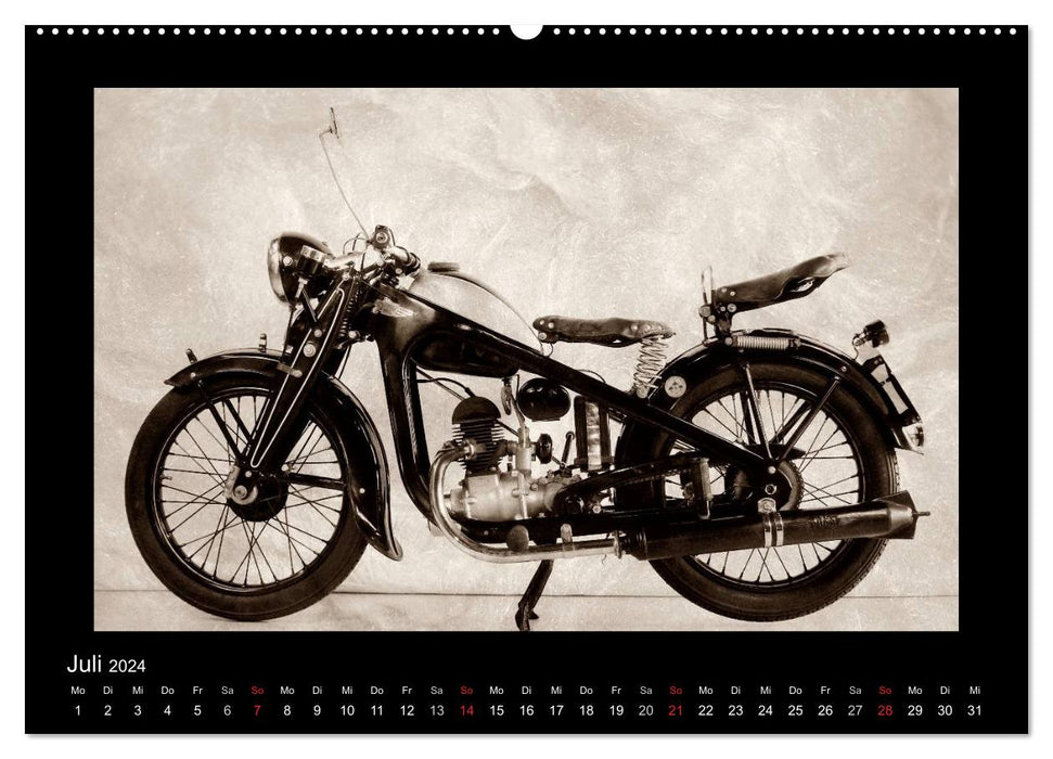 Motorrad Oldtimer aus Österreich (CALVENDO Premium Wandkalender 2024)