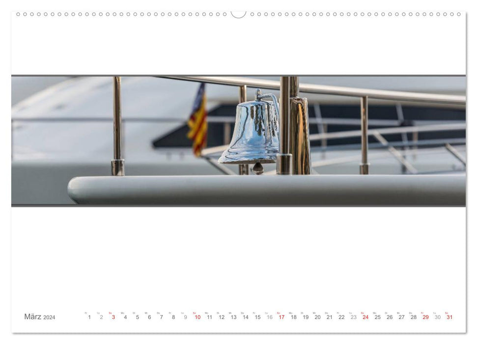 Moments d'émotion : Yachts - luxe élégant sur les océans (Calendrier mural CALVENDO Premium 2024) 