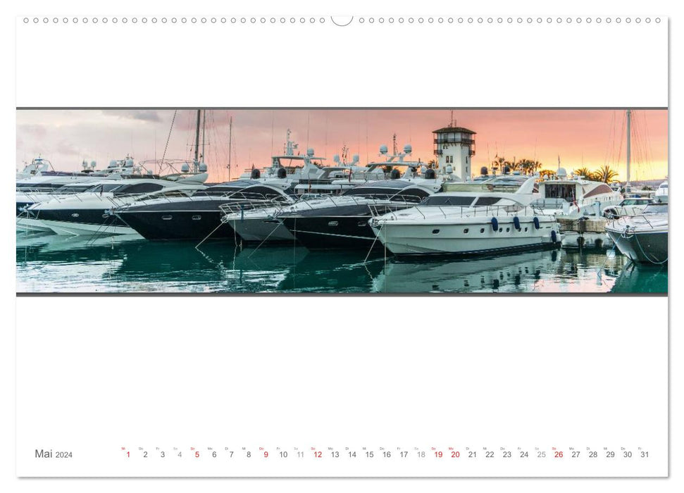 Emotional moments: Yachts - elegant luxury on the oceans (CALVENDO Premium Wall Calendar 2024) 