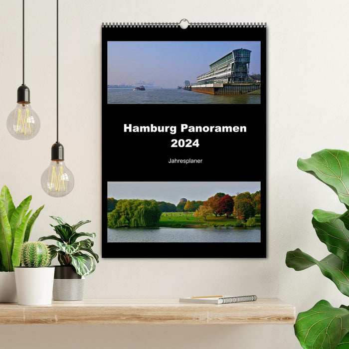 Hamburg Panoramen 2024 • Jahresplaner (CALVENDO Wandkalender 2024)