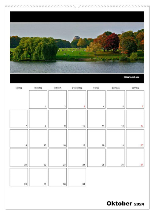 Hamburg Panoramas 2024 • Annual planner (CALVENDO wall calendar 2024) 