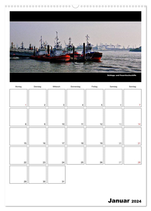 Hamburg Panoramas 2024 • Annual planner (CALVENDO wall calendar 2024) 