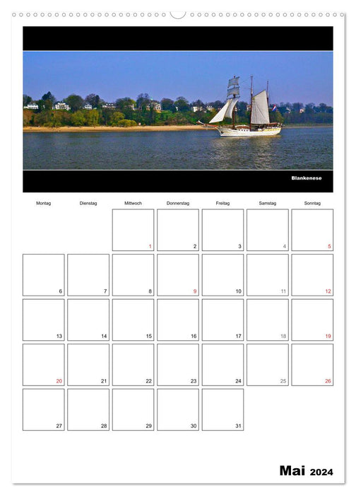 Hamburg Panoramas 2024 • Annual planner (CALVENDO wall calendar 2024) 