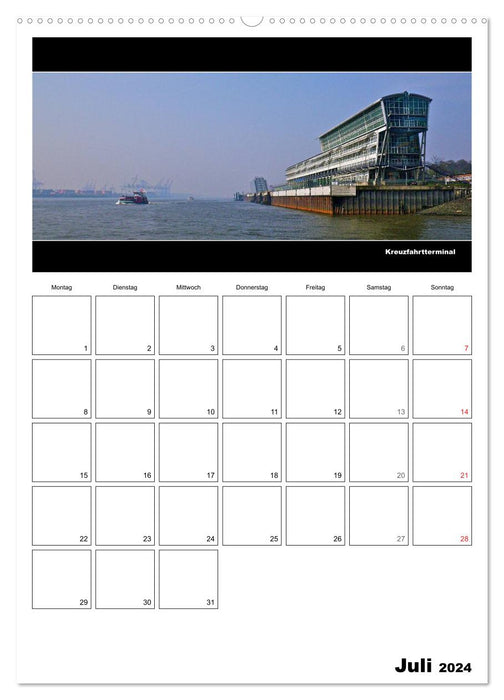 Hamburg Panoramas 2024 • Annual planner (CALVENDO wall calendar 2024) 