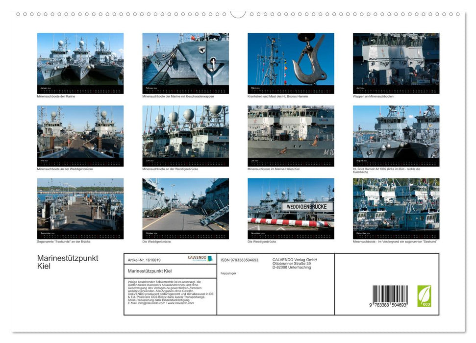 Kiel Naval Base (CALVENDO Premium Wall Calendar 2024) 