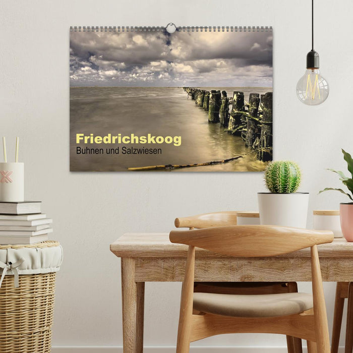 Friedrichskoog groynes and salt marshes (CALVENDO wall calendar 2024) 