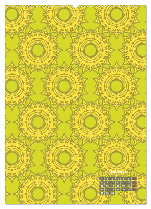 Wallpaper designs – structures, patterns and craft templates (CALVENDO Premium Wall Calendar 2024) 