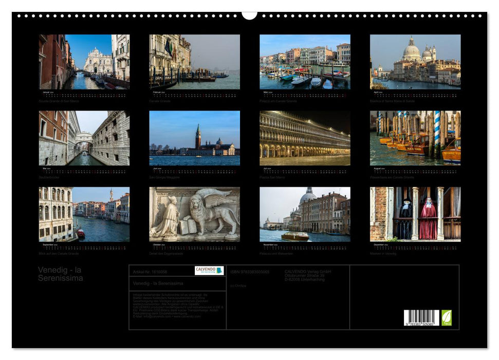 Venice - la Serenissima (CALVENDO wall calendar 2024) 