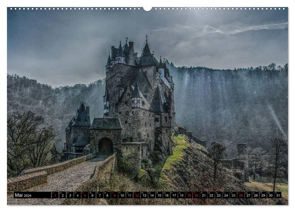 Mosel Impressionen Mystische Burgen und magische Orte (CALVENDO Wandkalender 2024)