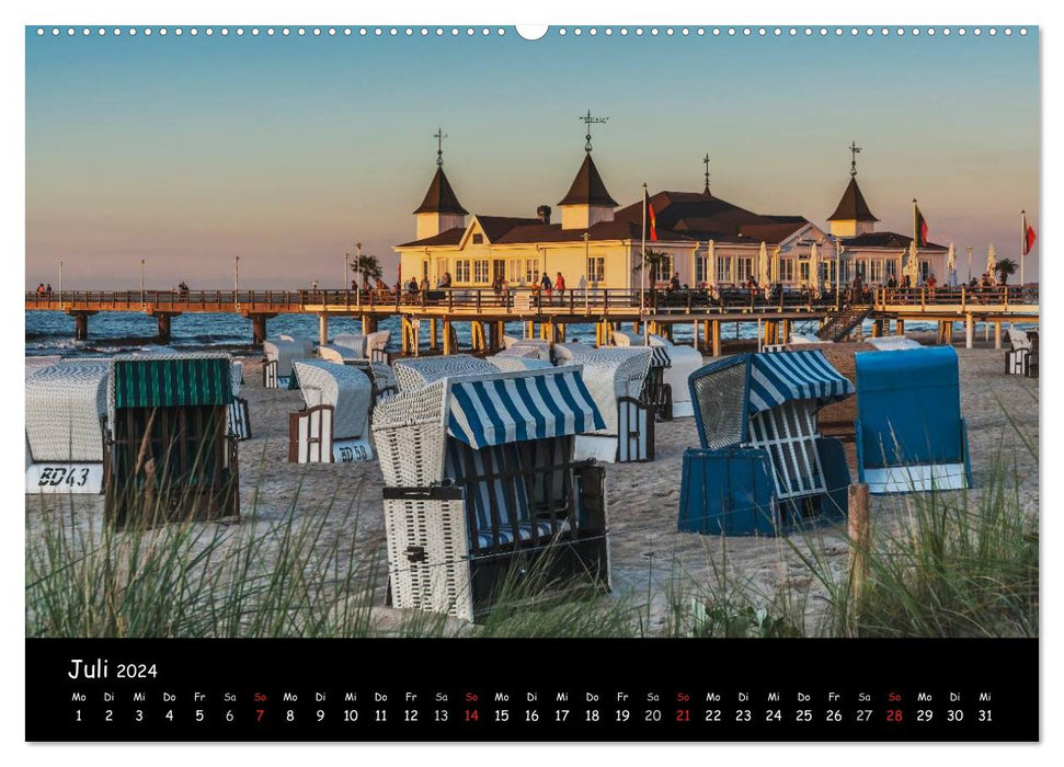 Île d'Usedom (calendrier mural CALVENDO 2024) 