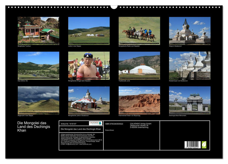 Mongolia, the country of Genghis Khan (CALVENDO wall calendar 2024) 