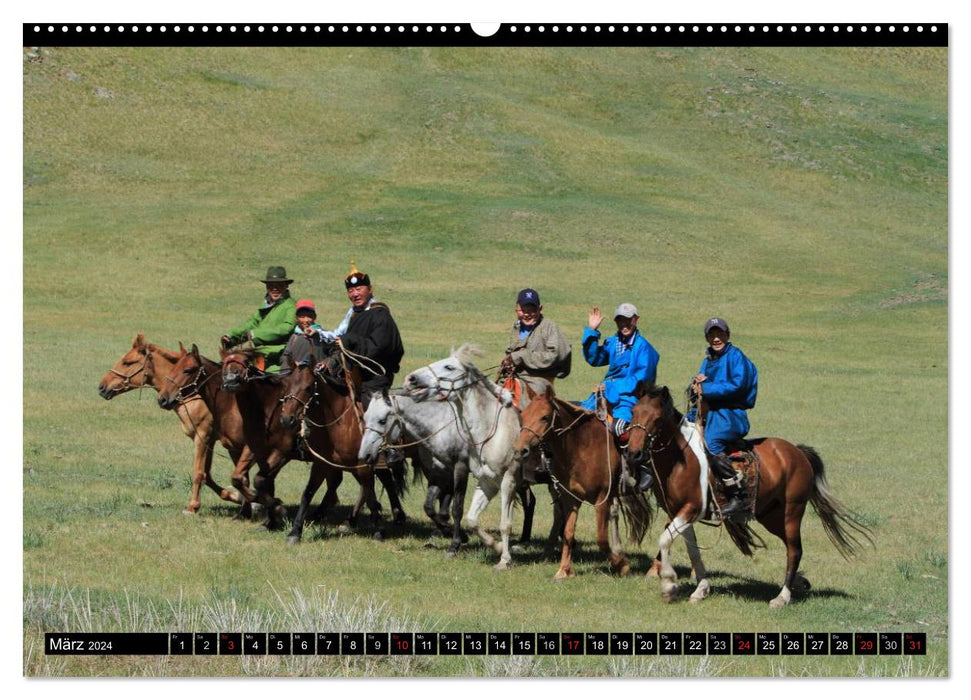 Mongolia, the country of Genghis Khan (CALVENDO wall calendar 2024) 