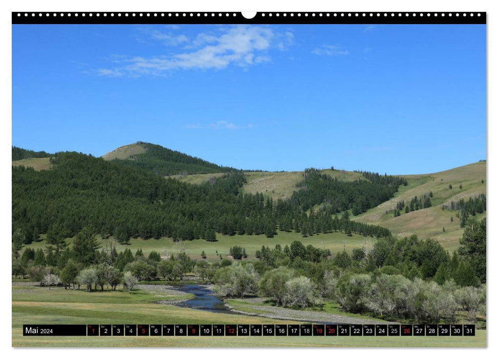 Die Mongolei das Land des Dschingis Khan (CALVENDO Wandkalender 2024)