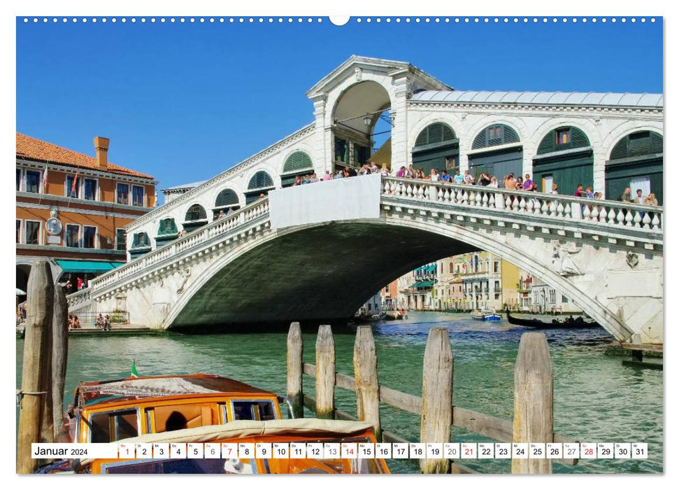 Venice - The wonderfully beautiful lagoon city (CALVENDO Premium Wall Calendar 2024) 