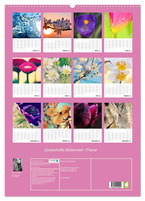 Monde magique des fleurs / planificateur (calendrier mural CALVENDO 2024) 