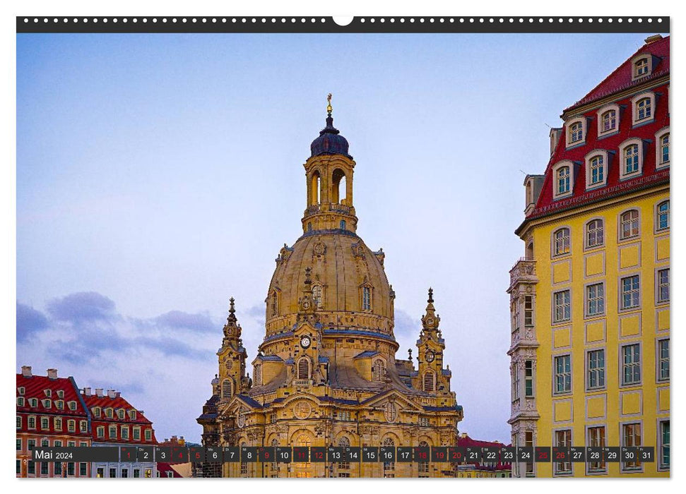 Dresden - The Frauenkirche (CALVENDO Premium Wall Calendar 2024) 