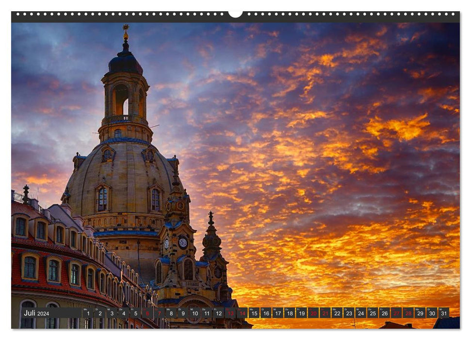 Dresden - The Frauenkirche (CALVENDO Premium Wall Calendar 2024) 