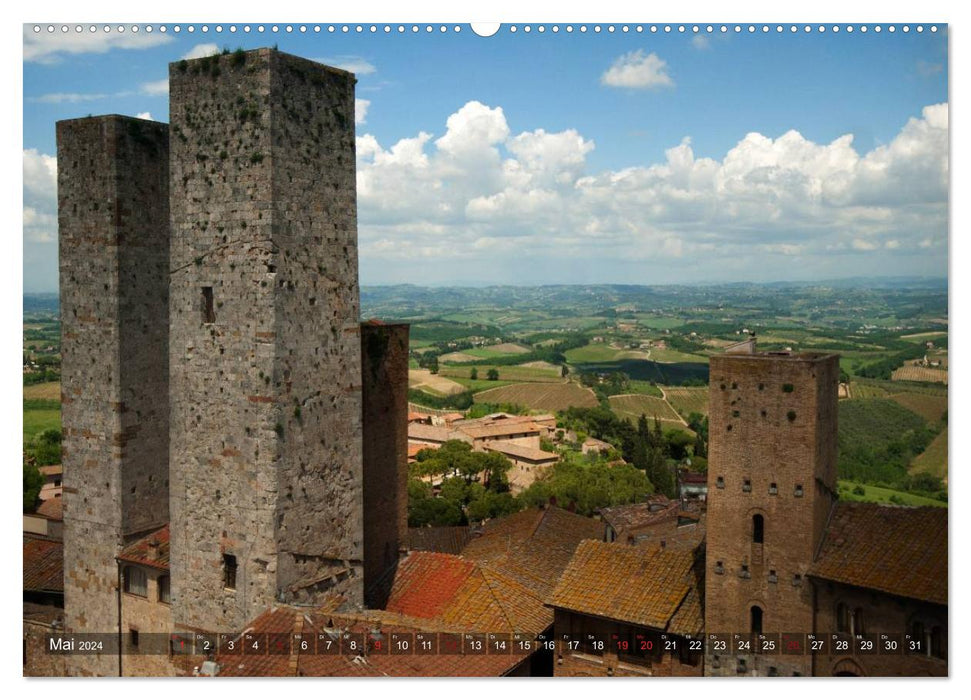 TOSCANE Au pays des cyprès (calendrier mural CALVENDO 2024) 