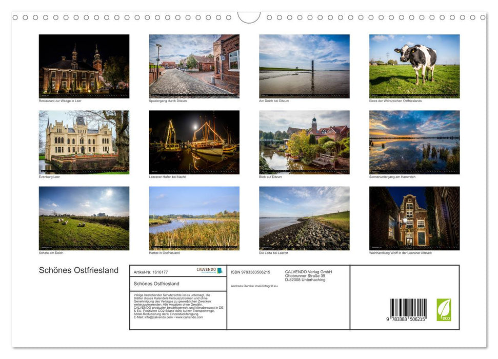 Beautiful East Frisia (CALVENDO wall calendar 2024) 