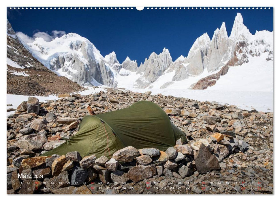 Mondes montagnards majestueux Cerro Torre &amp; Fitzroy Patagonia (calendrier mural CALVENDO 2024) 