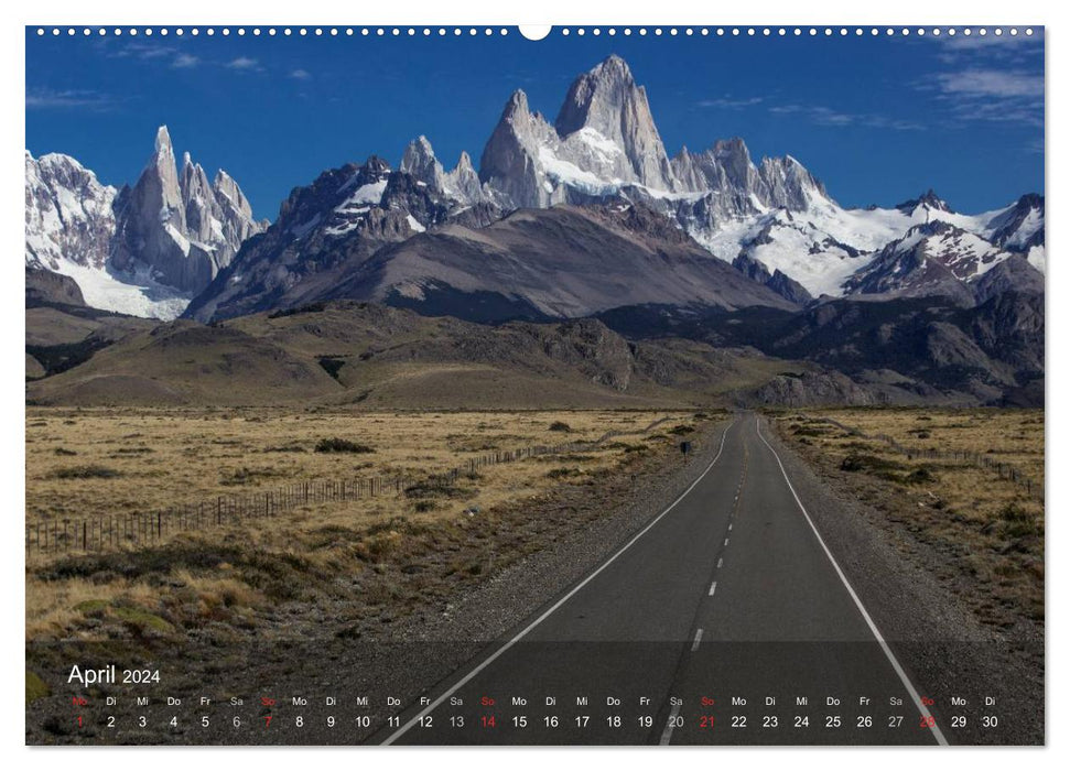 Mondes montagnards majestueux Cerro Torre &amp; Fitzroy Patagonia (calendrier mural CALVENDO 2024) 