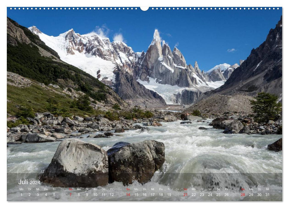 Mondes montagnards majestueux Cerro Torre &amp; Fitzroy Patagonia (calendrier mural CALVENDO 2024) 