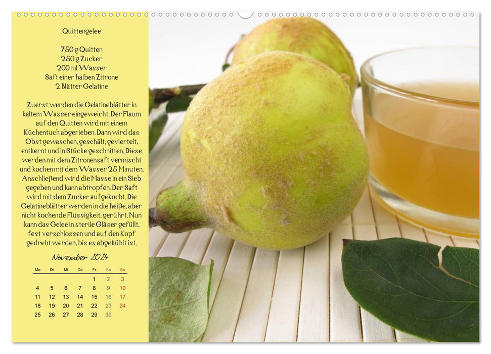 Ach, sind die süß! Rezepte zu Konfitüren, Fruchtaufstrichen und Gelees (CALVENDO Premium Wandkalender 2024)