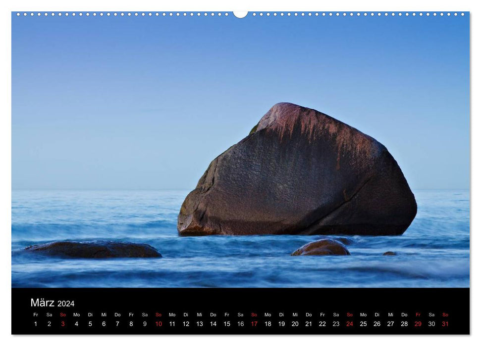 En mouvement sur la côte de la mer Baltique (calendrier mural CALVENDO 2024) 