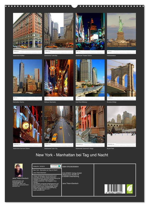 New York - Manhattan worth seeing by day and night (CALVENDO Premium Wall Calendar 2024) 