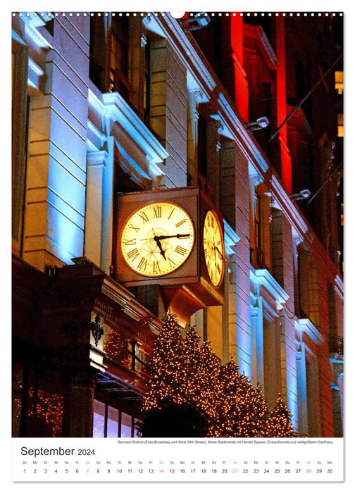 New York - Manhattan à voir de jour comme de nuit (Calendrier mural CALVENDO Premium 2024) 