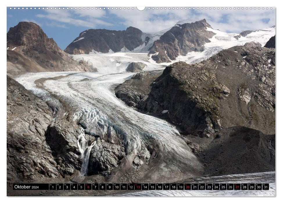Montagnes suisses fantastiques - sommets et glaciers / version CH (Calendrier mural CALVENDO Premium 2024) 