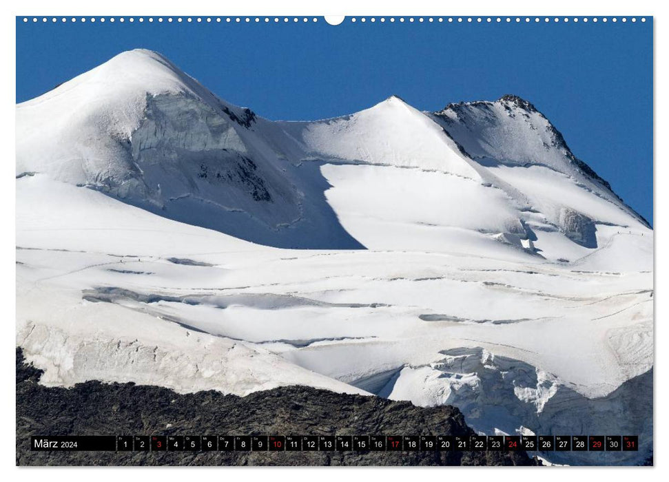 Montagnes suisses fantastiques - sommets et glaciers / version CH (Calendrier mural CALVENDO Premium 2024) 