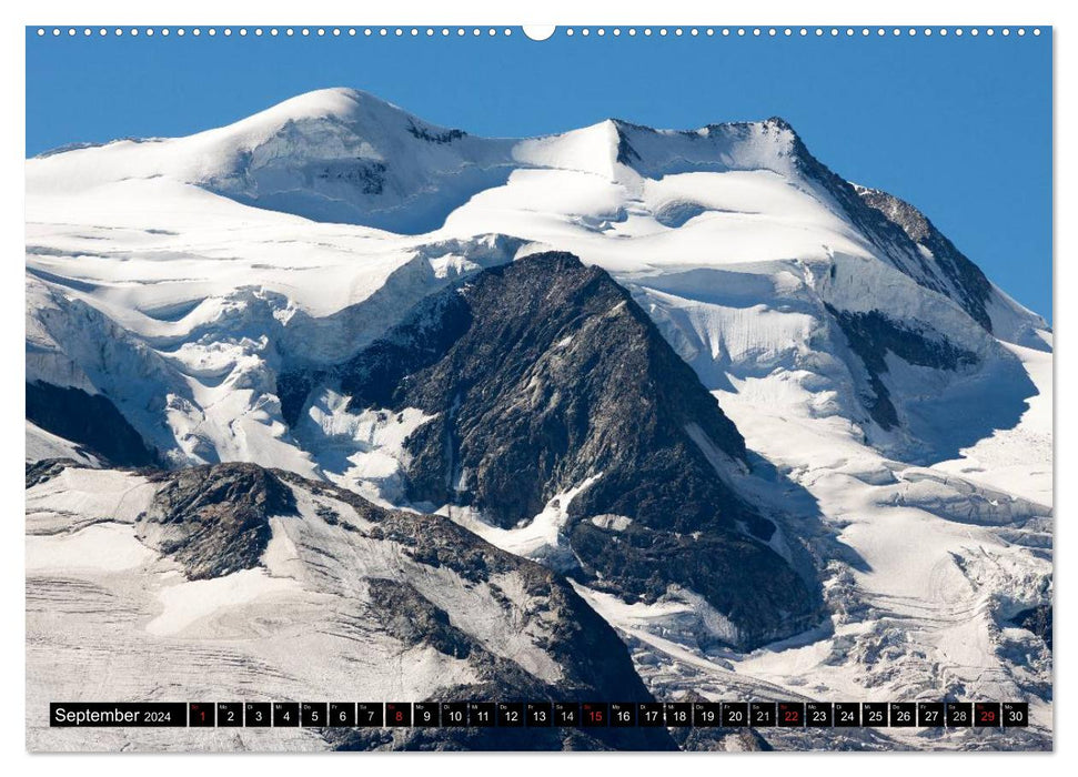 Montagnes suisses fantastiques - sommets et glaciers / version CH (Calendrier mural CALVENDO Premium 2024) 