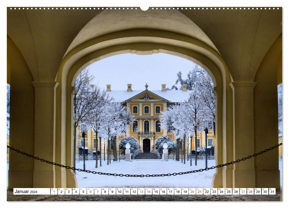 Palais et châteaux saxons (Calvendo Premium Wall Calendar 2024) 