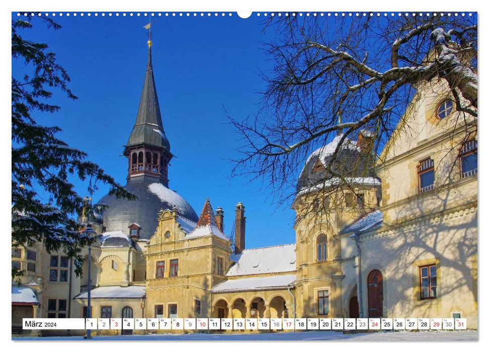 Palais et châteaux saxons (Calvendo Premium Wall Calendar 2024) 