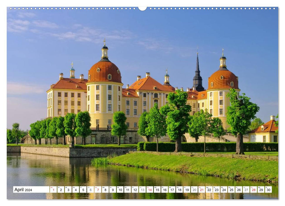 Saxon palaces and castles (CALVENDO Premium Wall Calendar 2024) 