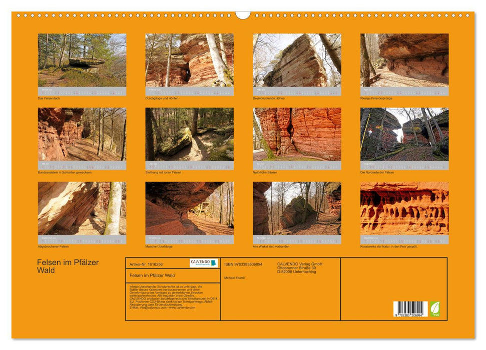 Felsen im Pfälzer Wald (CALVENDO Wandkalender 2024)