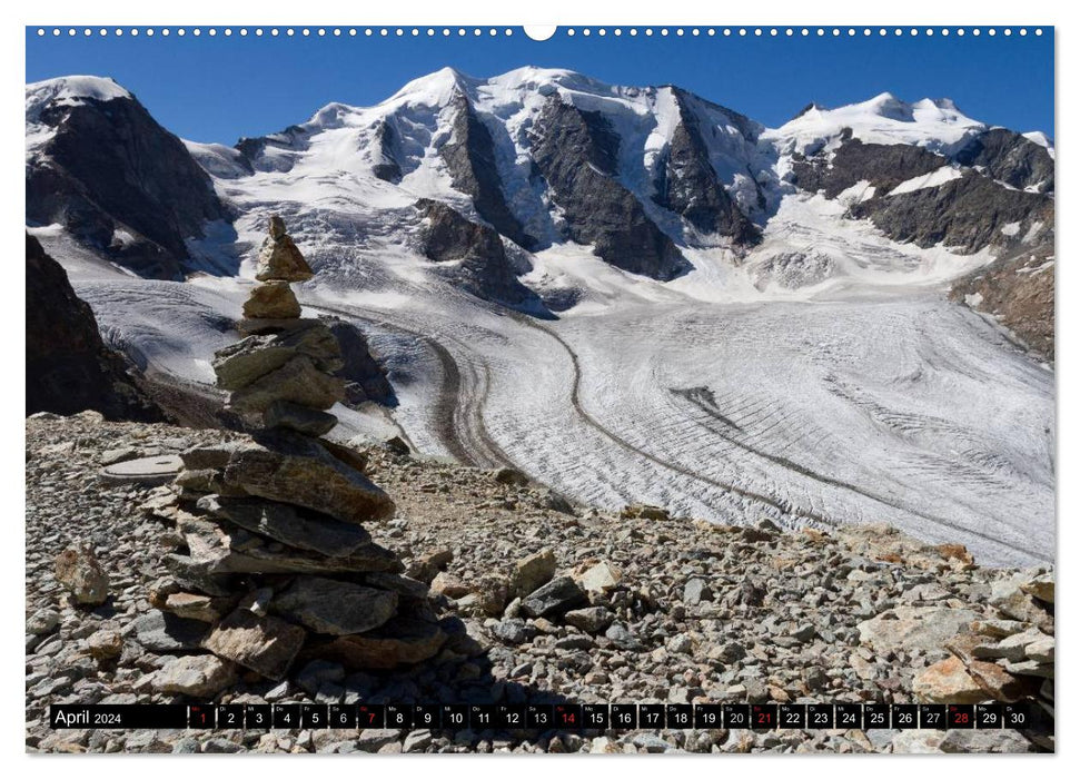 Montagnes suisses fantastiques - sommets et glaciers (Calendrier mural CALVENDO Premium 2024) 