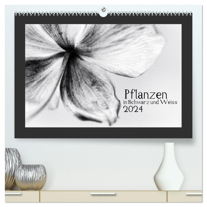 Plants in black and white / CH version (CALVENDO Premium Wall Calendar 2024) 