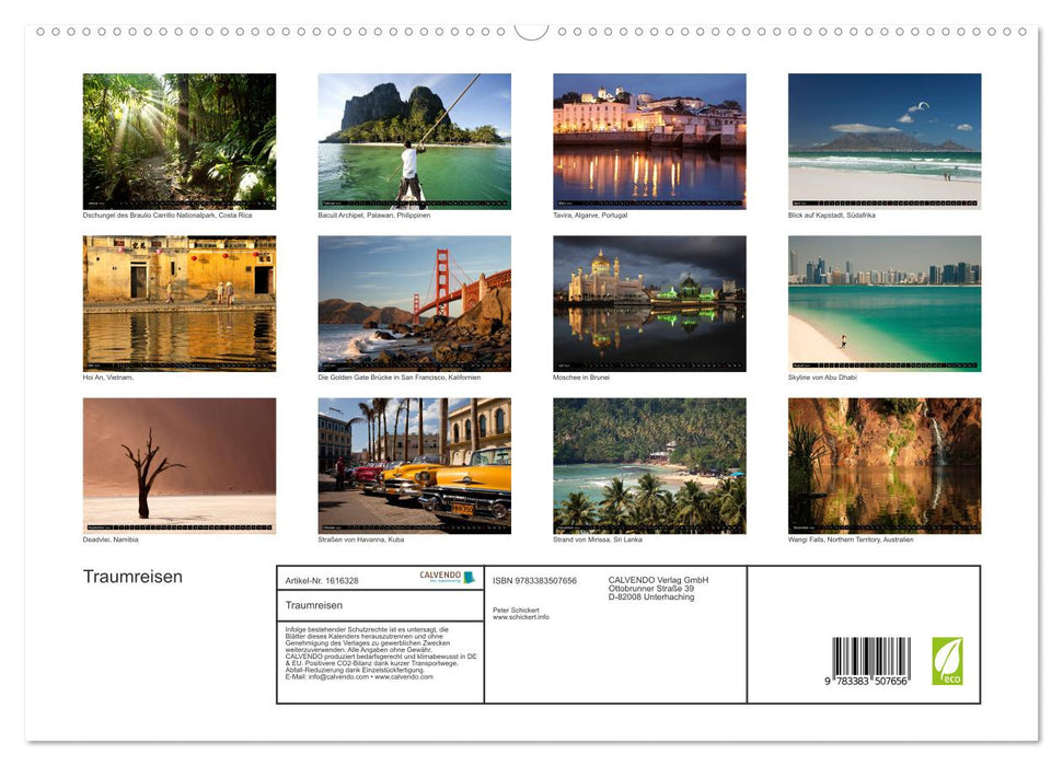 Dream trips (CALVENDO Premium Wall Calendar 2024) 