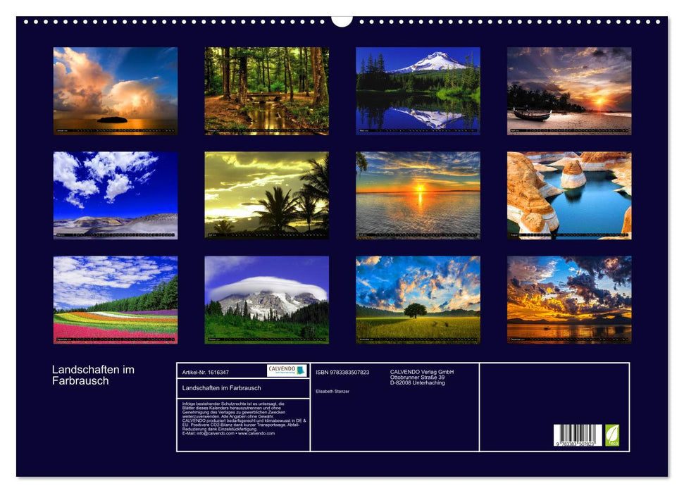 Landschaften im Farbrausch (CALVENDO Wandkalender 2024)
